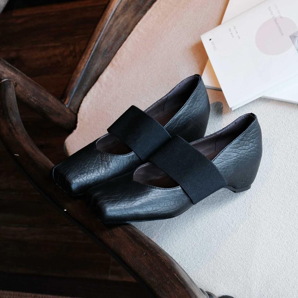 Retro französischer Stil cooles Elefantenmuster Design Mary Jane Schuhe 2025 neue Ballett superweiche Modeschuhe