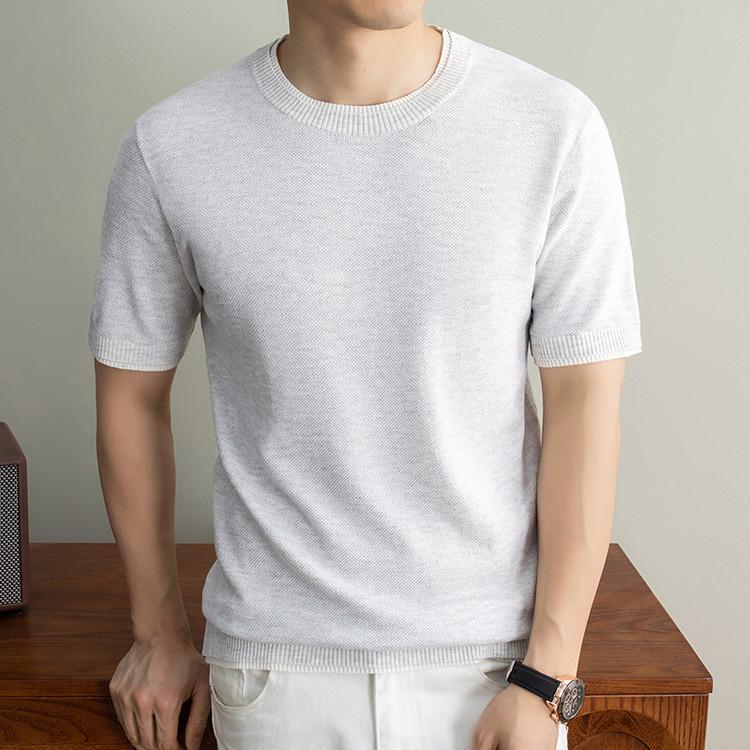 Wind Men's Short Sleeve Middle-Aged & Young Fashion Casual Versatile Breathable Comfortable Top