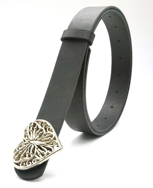 Love Heart Butterfly Buckle Belt for Teens Casual Belt Pants Jeans Belt Eye Catching Waistband Women Accessories