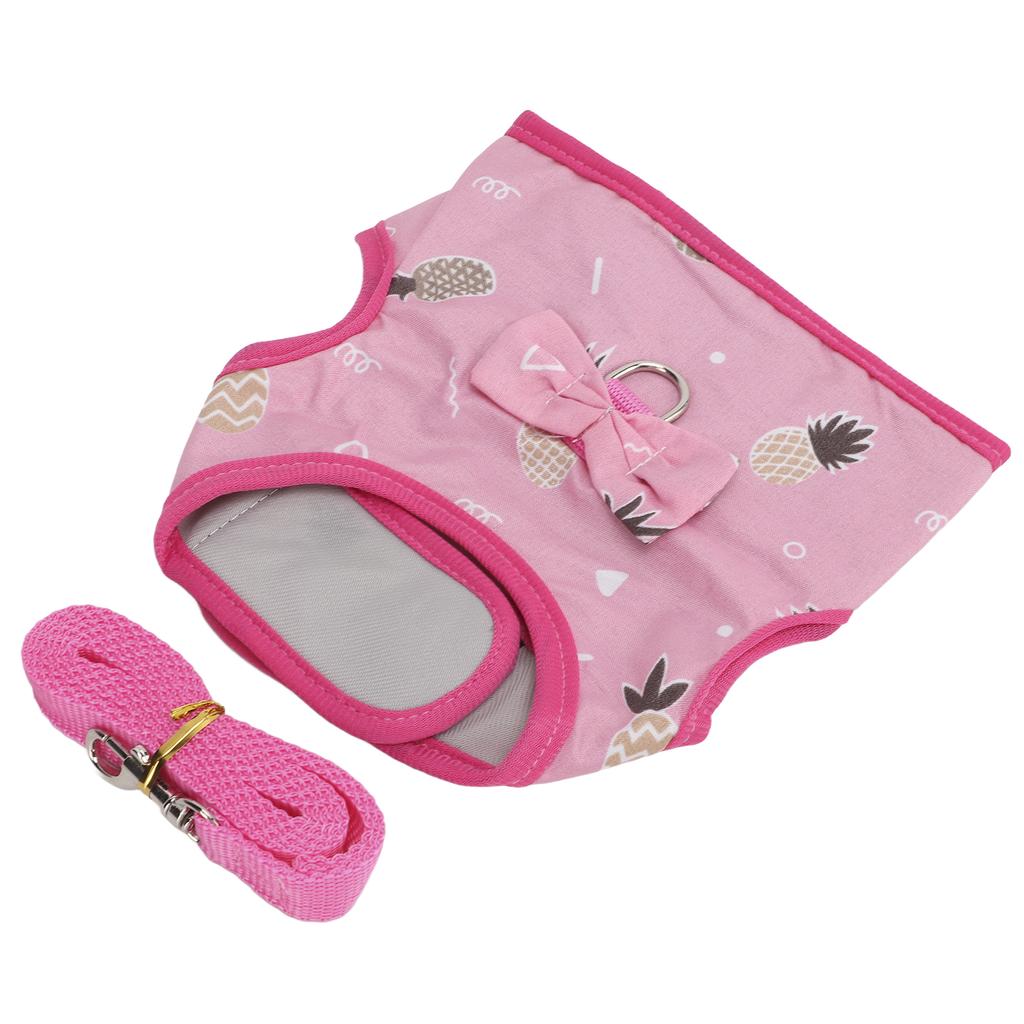 Kleintiergeschirr Leine Niedlich Atmungsaktiv Verstellbar Kaninchenweste Zugseil für Hamster Katze Meerschweinchen