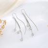 Long temperament square cube pendant earline fringed earrings women's simple earline fashion stud earrings