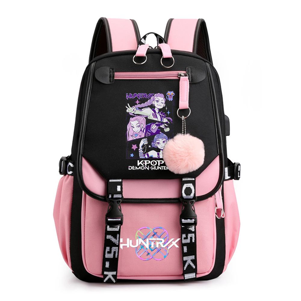 Anime New Cartoon K-pop Printed Backpack Schoolbag for Teenager Student Girl Boy Bookbag Large Capacity Travel Bag Kid Gift Rucksak