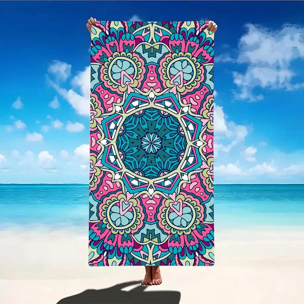 Mandala Beach Towel Large Size Outdoor Travel Camping Absorbent Beach Towels Super Soft Summer Swimming Towel Bath Towel Sea