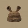 Crochet Cartoon Skullies Beanie with Ears Knit Cap Fashion Winter Knitted Hat  Men Women