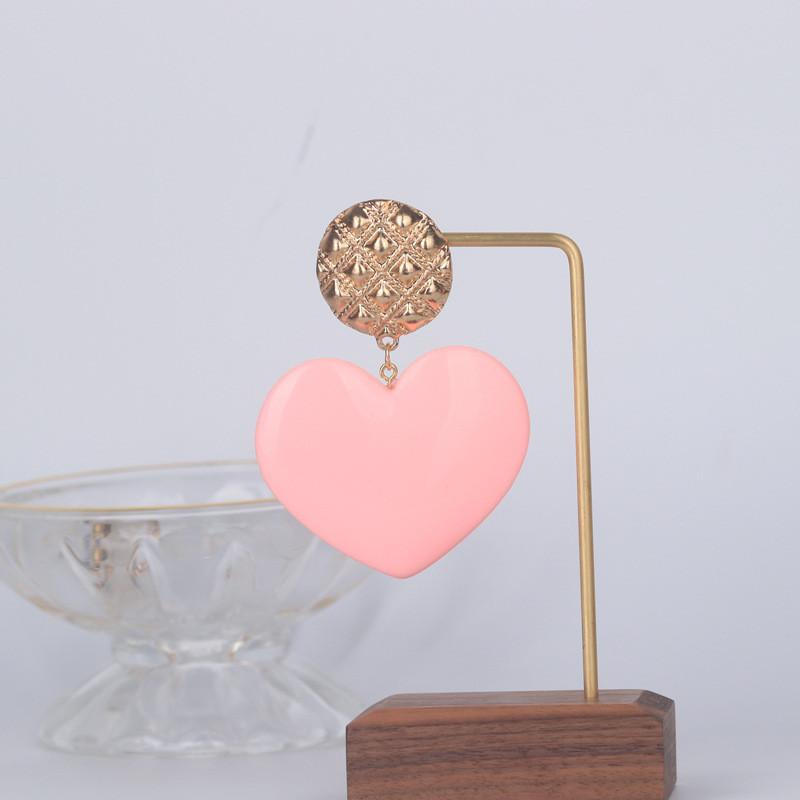 Trendy Alloy Candy Heart Earrings For Women Autumn 2021 Fashionable Jewelry