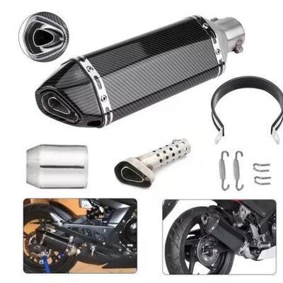 Hochtemperaturbeständiger 51-mm-Sechskant-Auspuffschalldämpfer aus Kohlefaser für Motorräder