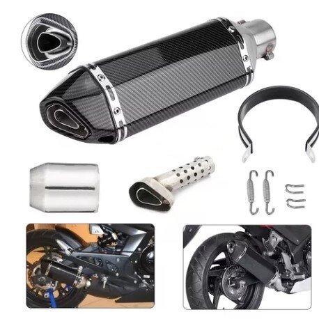 Vysokoteplotní 51mm šestihranný tlumič výfuku z uhlíkových vláken pro motocykly