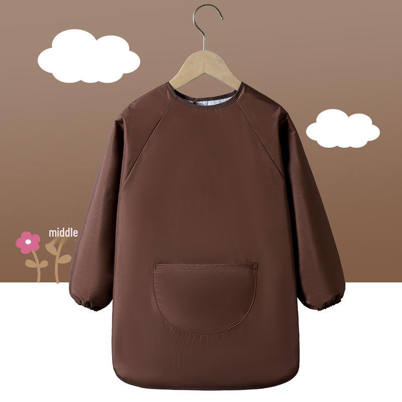 Grembiule Artistico Impermeabile Personalizzato per Bambini - Manica Lunga con Laccetti, Vestiti da Pittura Anti-Macchia