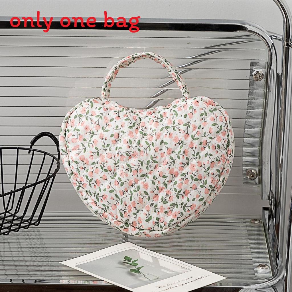 Floral Embroidery Cosmetic Bag With Large Capacity For Travel And Home Use