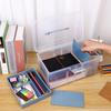 Sumnacon Large Capacity Storage Clear Storage Case with Lid and Divided Stylish Storage Nordic Small Item Storage Lip Office Sewing Various Everyday
