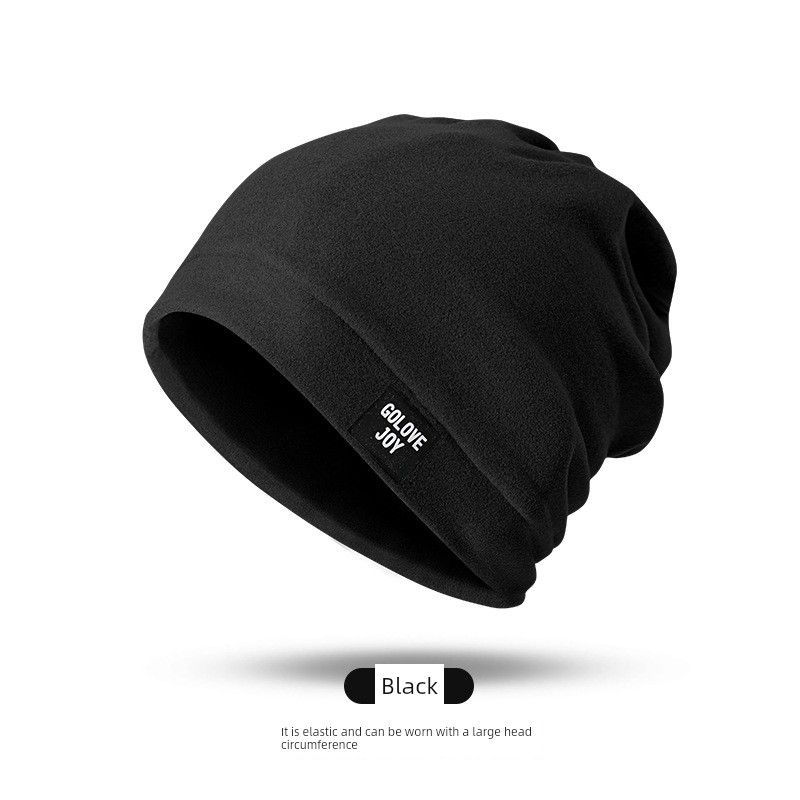 

Autumn and Winter Heattech Marathon Skiing Fleece Hat Outdoor Black One size