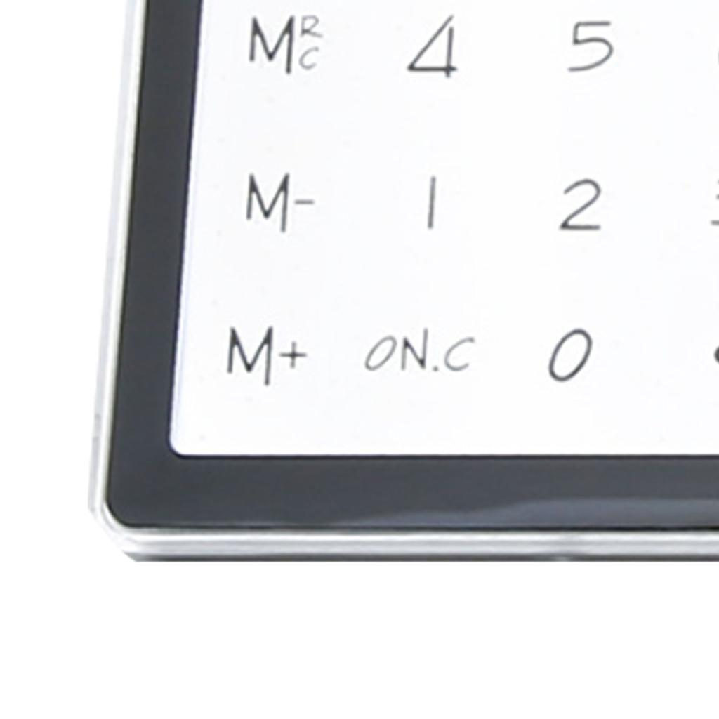 Solar Powered Calculator Touch Screen 8 Digit LCD Display Portable Transparent Calculator for Office