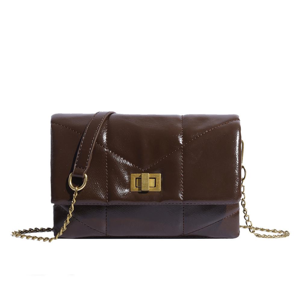 2025 New Rhombus Chain Bag Lady Temperament Fashion All-Match Shoulder Crossbody Bag Classic Style Diamond Small Bag