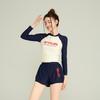 Yimeishan Women's Long-Sleeve Athletic Two-Piece Swimsuit
