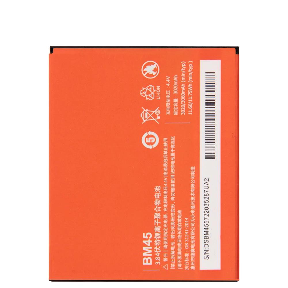 Original High Quality BM45 Battery For Xiaomi Redmi Note 2 Mi Note2 3020mAh