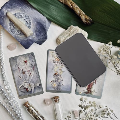 EXCEART Box Lenormand Deck Game Card Holder, Tarot Deck Holder, Gold Pen Pot, Poker Card Case, Poker Card Container, Playing Card Holder, Game, 6-Pack