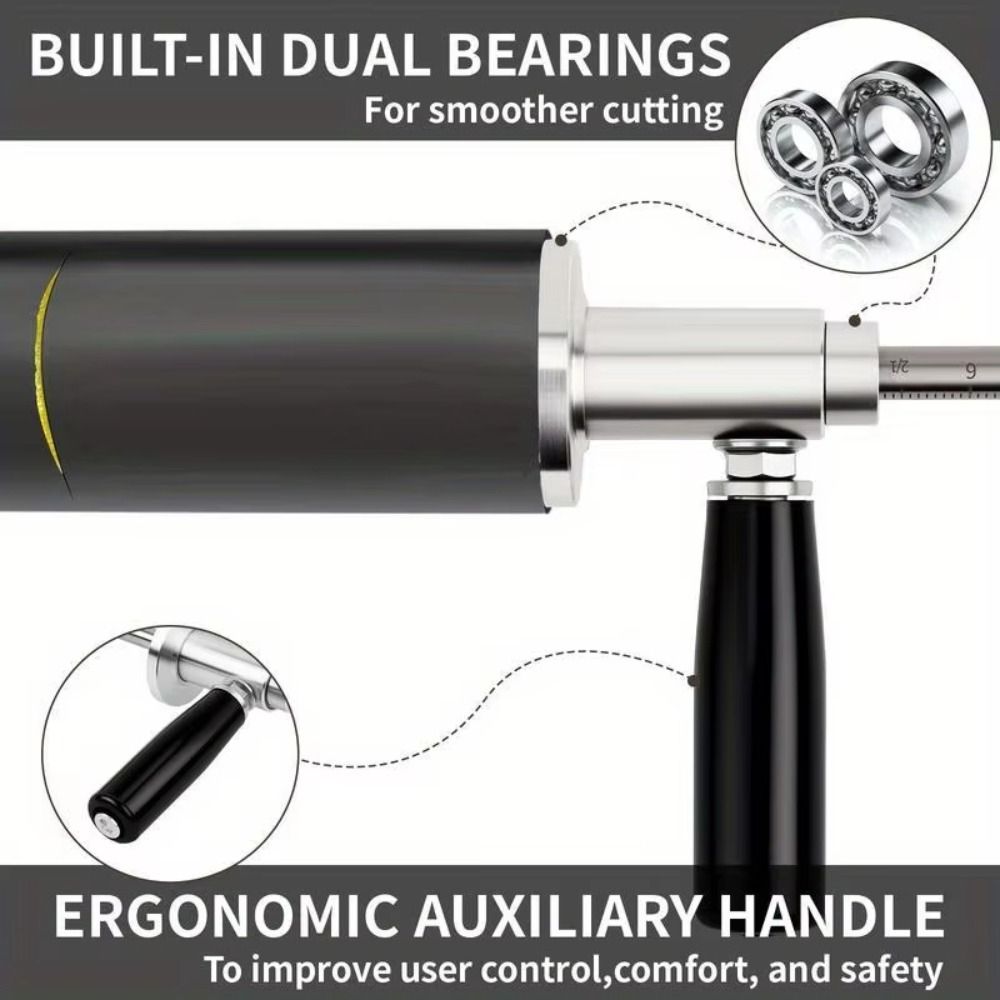 Diamond Grit Cutting Wheel PVC Pipe Cutter Ergonomic Handle Adjustable Cutting Depth Inside PVC Pipe Cutter Five Blades