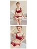 Red Lace Lingerie Set, Ultra-Thin Push-Up Bra, Flattering for Larger Busts, Pure Desire