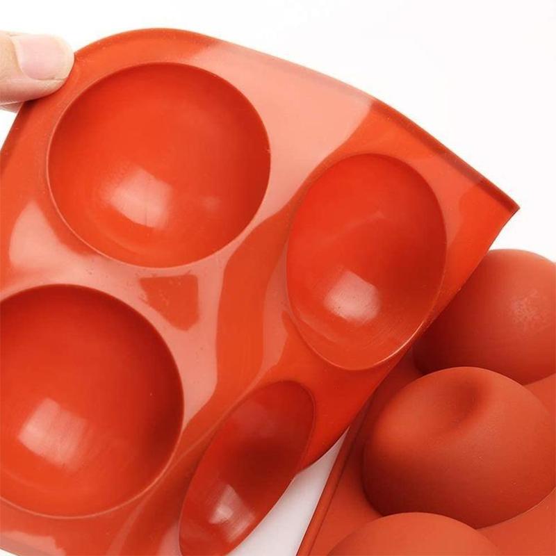 WTEMPO 1 ks 6 dutin Polokruhové silikonové formy na dorty Kreativní DIY Formy na výrobu želé a čokolády