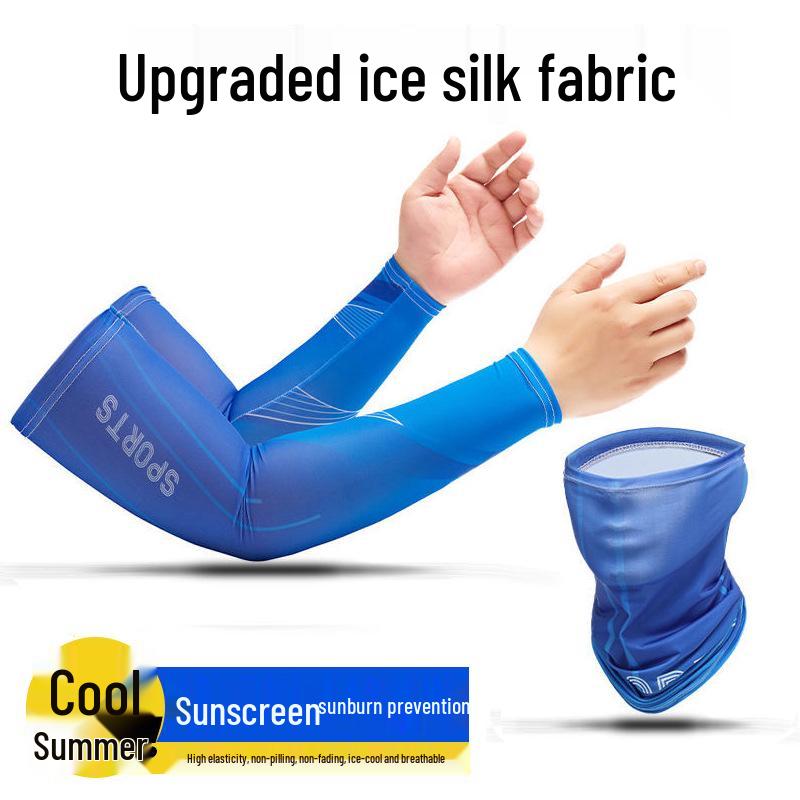 Sport Style Sun Protection Breathable Cycling Arm Warmers for Men and Women - Thin Ice Silk Sleeves