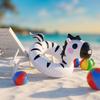 Flotteur de piscine gonflable avec poignées Design animal Anneau de natation pour enfants Jeux d'eau d'été Jouet de plage Matériau PVC durable