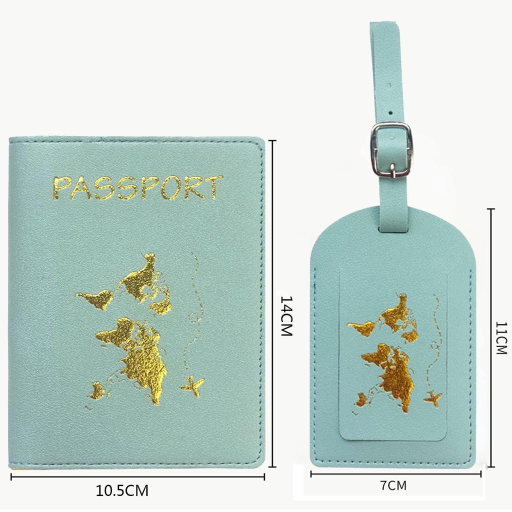 WUDQIJI Passport Passport Luggage Name Storage Set of Suitcase Luggage Suitcase Number Name Card Business Travel Case, Anti-Skimming, Cover, Tag, Tag,