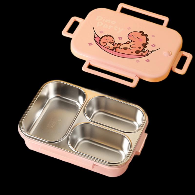 Abay Stainless Steel Insulated Divided Lunch Box 0.5-1L