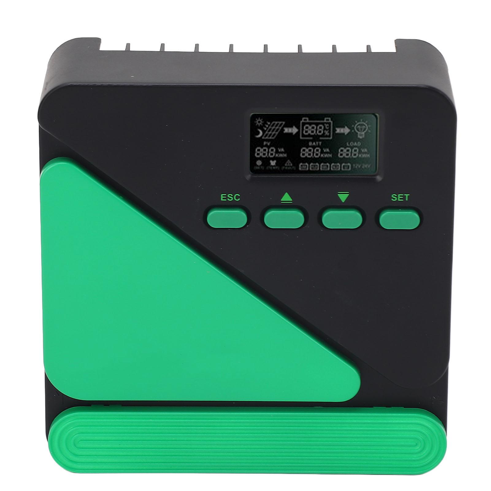 

MPPT Solar Controller 12V 24V Intelligent Regulator LCD Display for Gel SEL Flooded Lithium Battery Charging