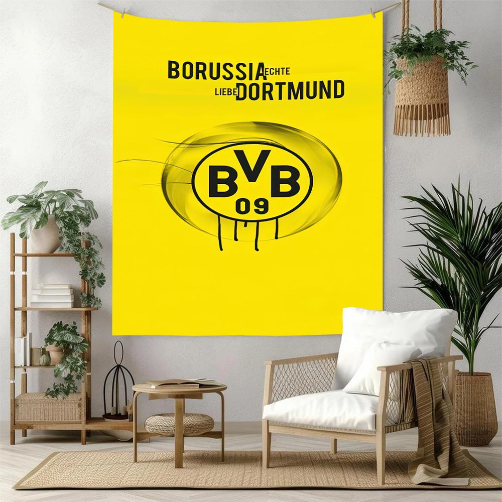 Borussia Dortmund Wall Decor Tapestry Art For Pet Memorial Birthdaywedding Party Backdrop Family Gift