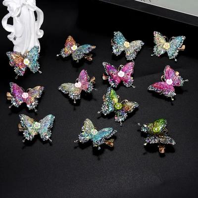 Elegant 2025 Butterfly Hair Clip for Women - High-End Duckbill and Side Clip Hair Accessory