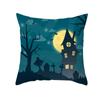 Halloween Pillow Case Cartoon Pumpkin Head Castle Peach Velvet Cushion Home Furnishings