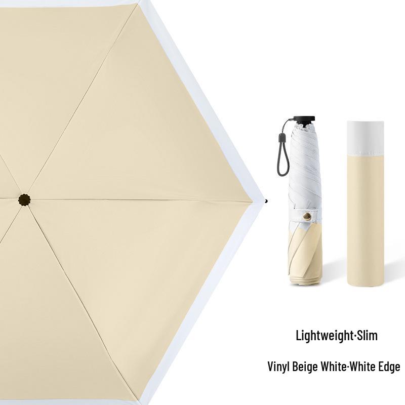 Ultra-light Carbon Fiber Sun & Rain Umbrella - Lightweight, Three-fold, UV Protective Parasol.