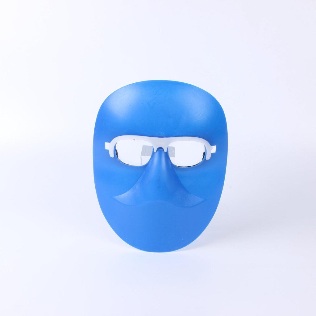 Head-Mounted Ghost Face Cowhide Mask for Welding with Eye Protection