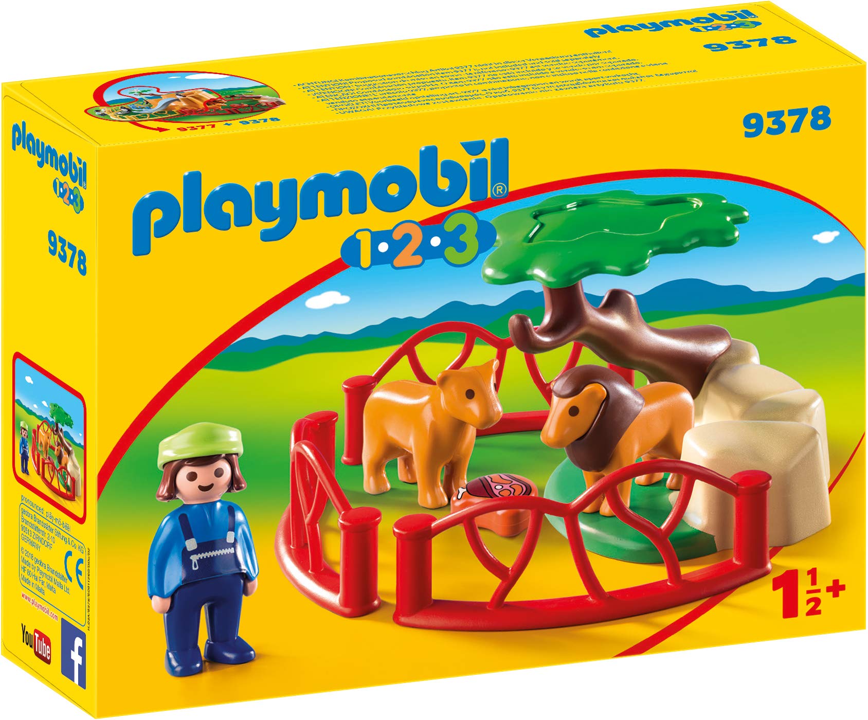 

Playmobil Lion Enclosure 9378 - Playset 1.2.3 Playmobil Baby Items