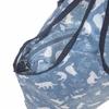 Foldable insulated tote bag with perfect for Compact and tote bag light zipper, shopping. foldable. Eco-friendly (cat design, blue).