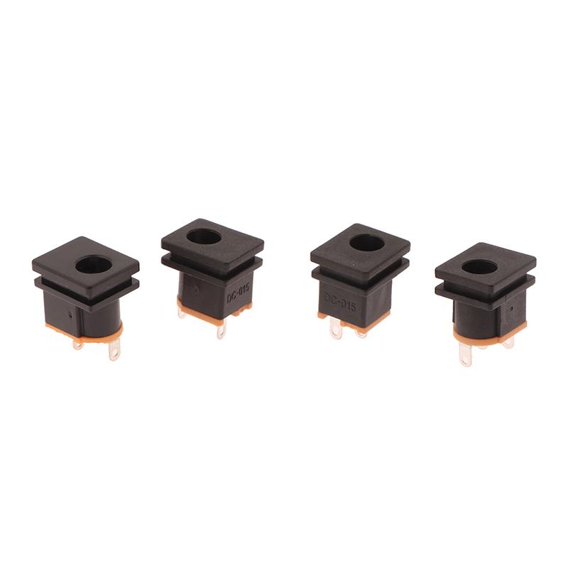10Pcs 5.5X2.5Mm Dc Power Supply Socket Connector Dc-015 5.5*2.1Mm Dc Female Jack Square Panel Mounting Connectors
