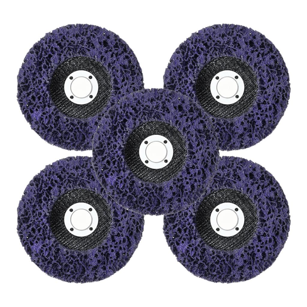 5pcs 4 Inch Stripping Disc Rust Remover Wheel for Angle Grinders Clean Remove Paint Grinding Polishing for Wood Metal Fiberglass