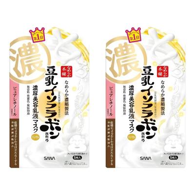 Namerakahonpo Soy Milk Wrinkle Gel Lotion Mask (5 Sheets, 2 Packs)