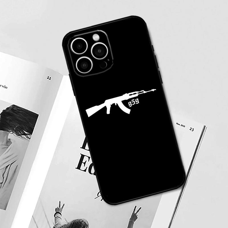AK47 Handgun Gun BUllets Phone Case For iPhone 11 12 13 14 15 Pro Max Plus 12 13 Mini 7 8 SE X XR XS MAX Cover Shell