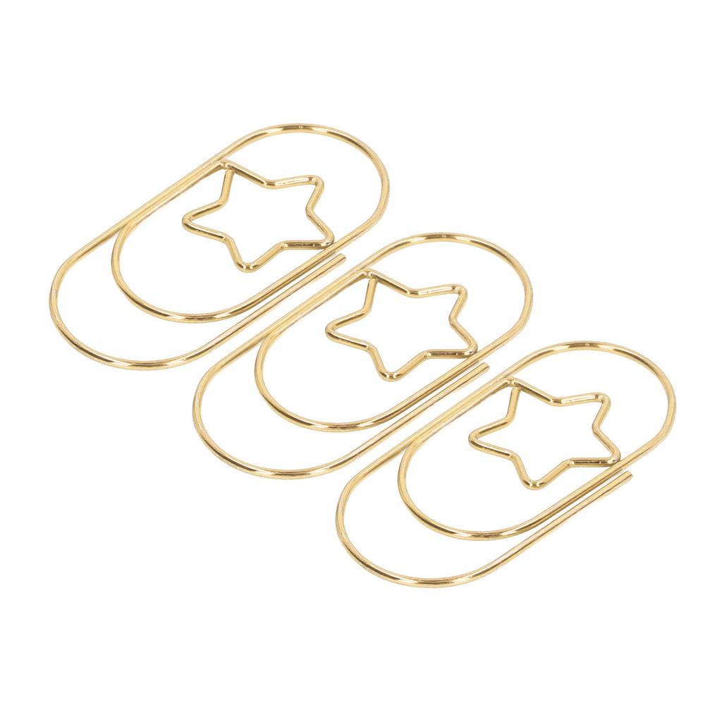 40Pcs   Paperclips Star   Rustproof Coating Multi Purpose Cute Paper Clips for Home School
