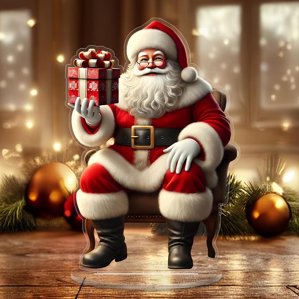 2D Acryl Dekorative Weihnachtsornamente, Sammlerstück Tischdekoration für Wohnzimmer, Schlafzimmer