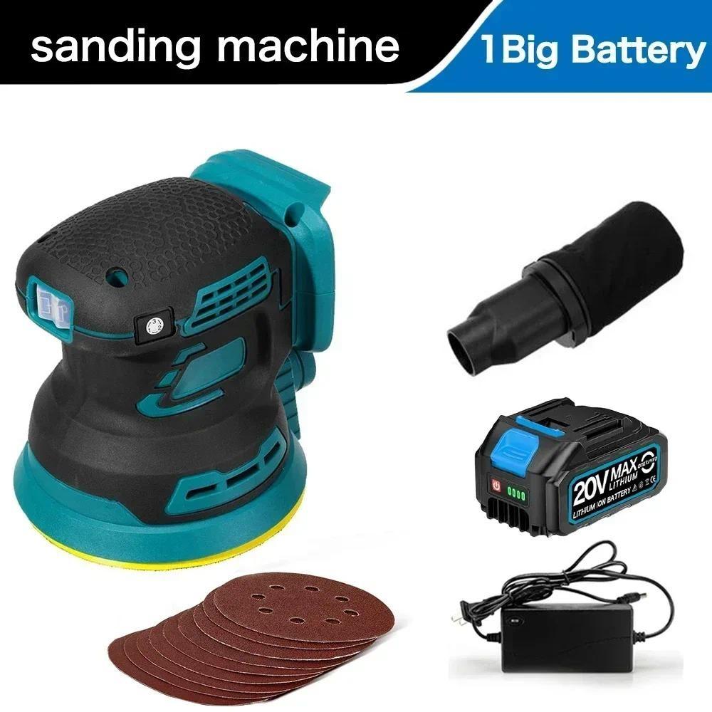 3-speed Portable Adjustable Polisher Tool Brushless Electric Random Orbital Sander Car Paint Care Rust Removal Polishing Grinder