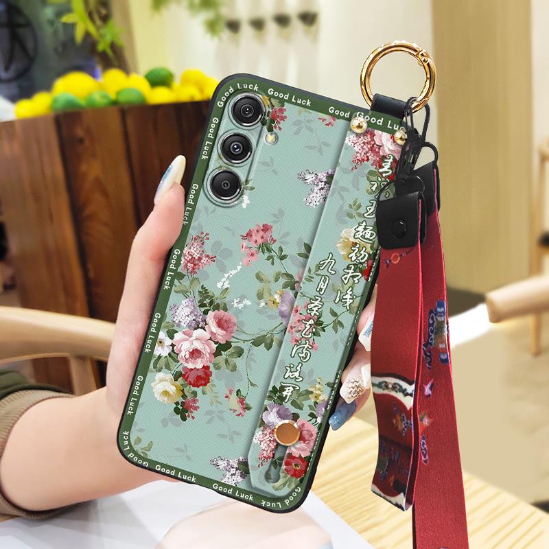 Soft Case Ring Phone Case For Samsung Galaxy M34 5G/F34/SM-M346B Silicone Dirt-resistant Wristband Kickstand Back Cover