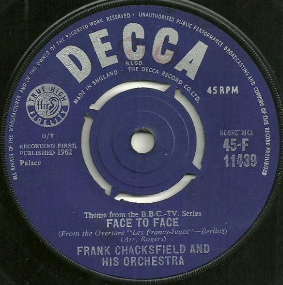 

7inch Record FRANK CHACKSFIELD & HIS ORCHESTRA - The Sky At Night / Face To Face 45F11439 Decca 1962 UK Jazz Used