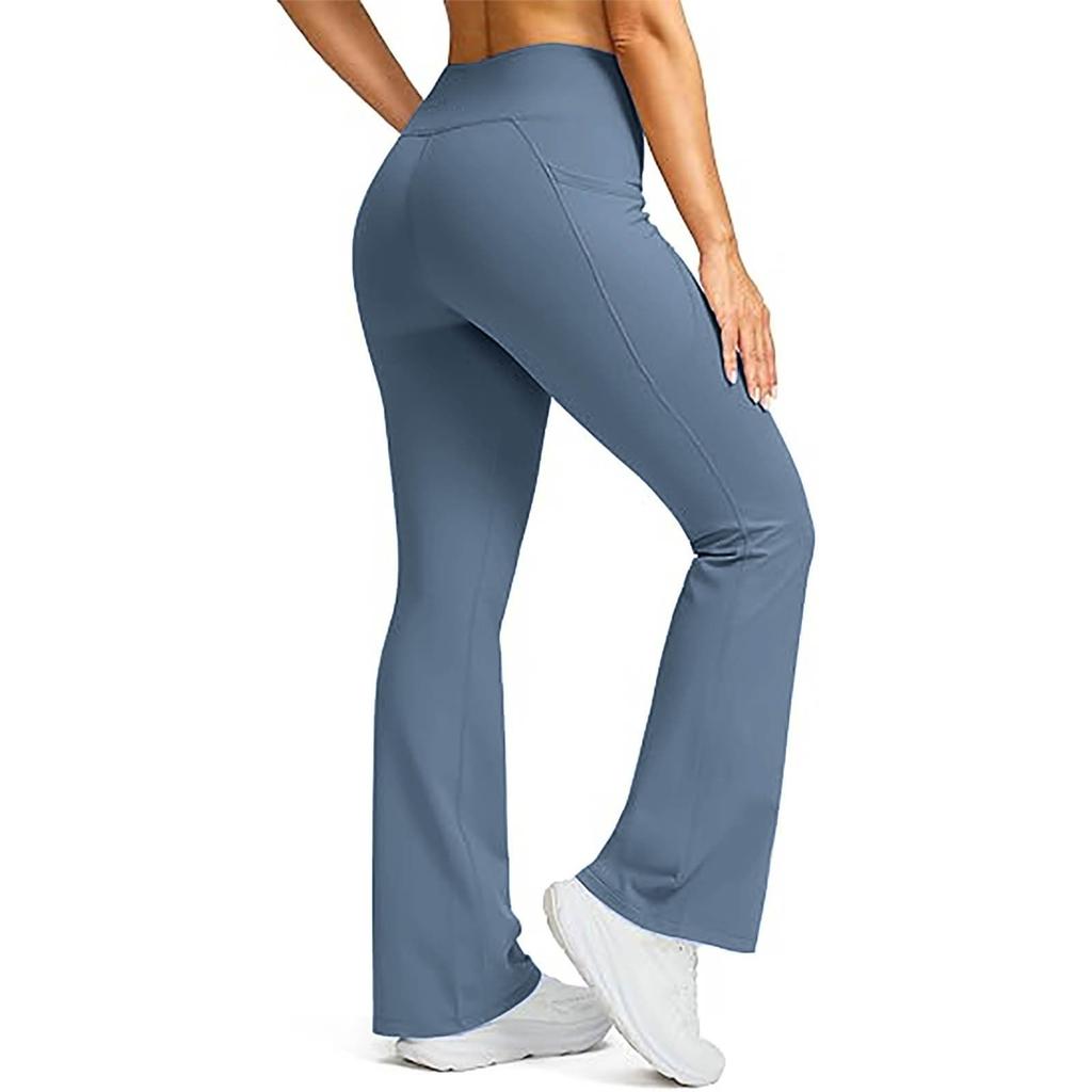 Women's Flare Leggings High Waisted Stretchy Soft Athletic Yoga Pants With Pockets