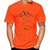 Bergpfad Grafik Bedruckte T-Shirts Sommer Rundhals Kurzarm Mode Street Herren T-Shirts