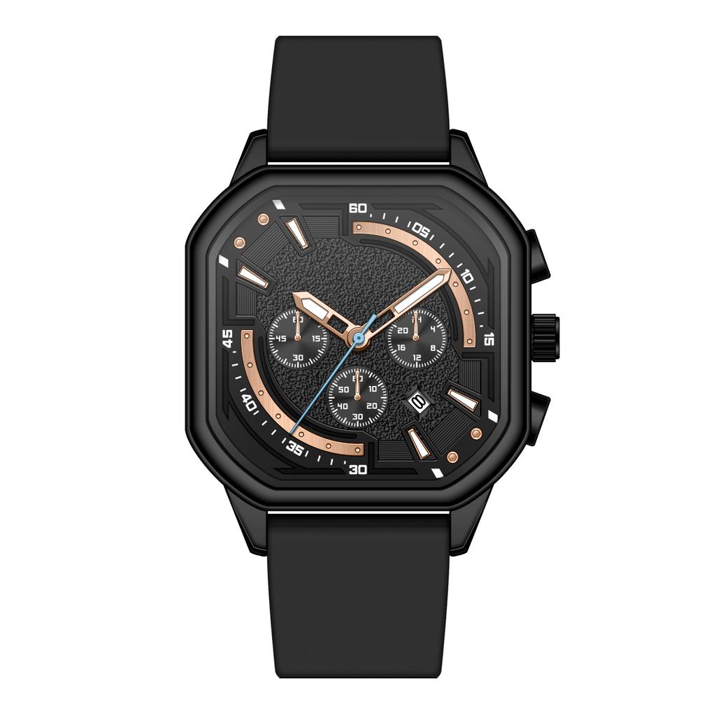 Lower Price Men's Quartz Watch 2026 High Quality Man Watch Customized Personalized Logo Rubber Band Slim Wrist Watches for Men
