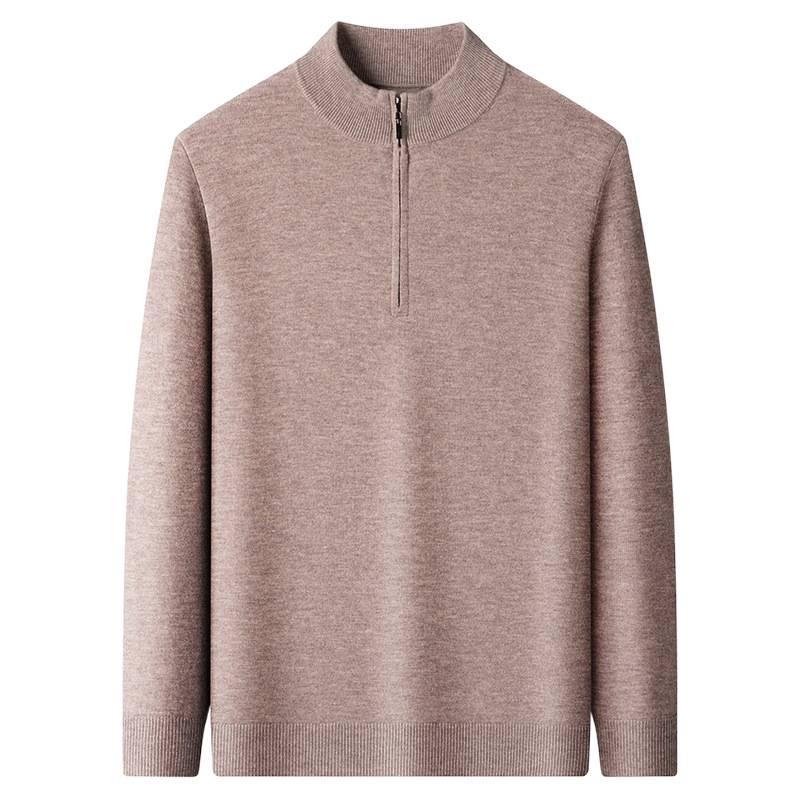 Men's Premium Cashmere Half-Zip Sweater - Winter Thickened Pullover