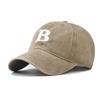 Vintage Peaked Hats Embroidered B Snapback Caps Adjustable Dad Tucker Hat  for Men Women
