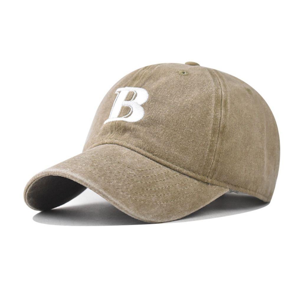 Vintage Peaked Hats Embroidered B Snapback Caps Adjustable Dad Tucker Hat for Men Women